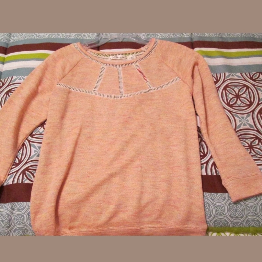 Liberty Love Peach LS Sweater XS